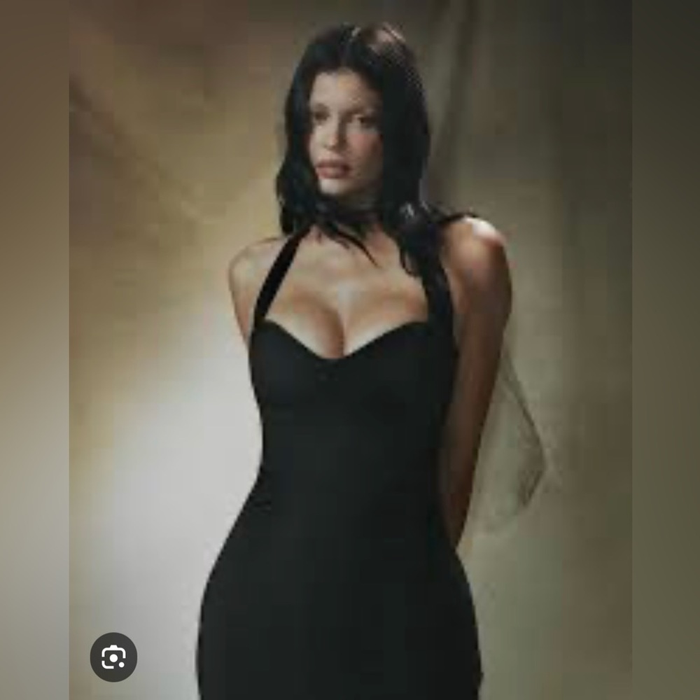 Black halter dress by Khy